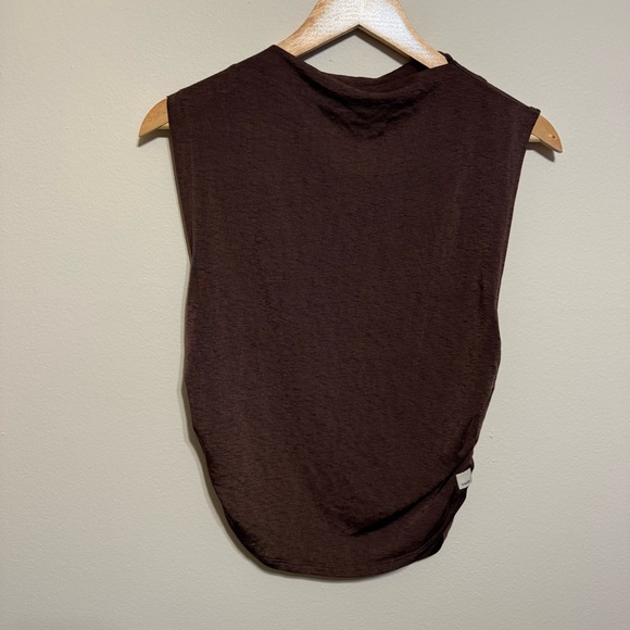 Vuori Westerlies Brown Ruched Tank XL - Picture 2 of 7